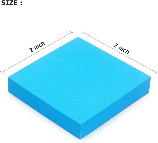 Alt view image 3 of 3 - Sticky Notes 2x2 inch, 8 Bright Colors, 24 Pads, 60 Sheets/Pad | Total 1440 Sheets