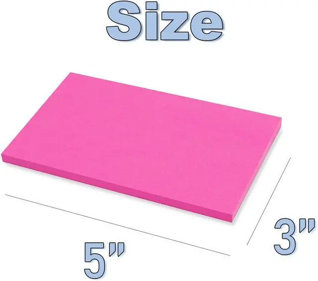 Alt view image 3 of 7 - (15 Pads) Sticky Notes 3x5 in,Bright Notepads,Stickies,Memo Note Pads | Super Sticking Power,Colorful,Strong Adhesive,Post on Windows Doors,Office School,Recyclable,Easy to Write on,Hold Well