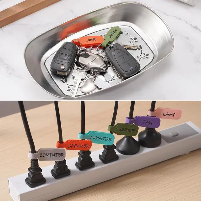 Alt view image 4 of 7 - Trilancer Cable Cord Labels Large Size for Wire Organizing & Identification | Multicolored Handwriting Cable Tags, Reusable for Multiple Uses -35 PCS