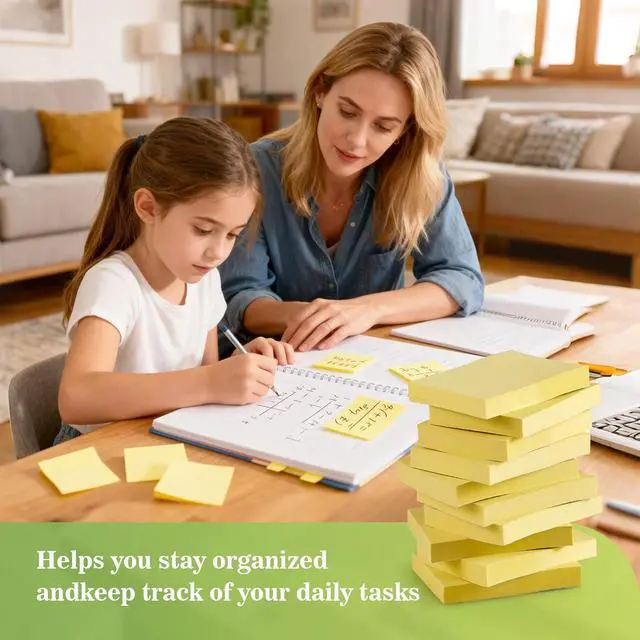 Alt view image 7 of 7 - (40 Pads) Sticky Notes 1.5x2 in,Classic Yellow Post Self Stick Pad Its, Clean Removal Sticky Pads Bulk for Office, Home, School,Teachers, Meeting, Notebooks