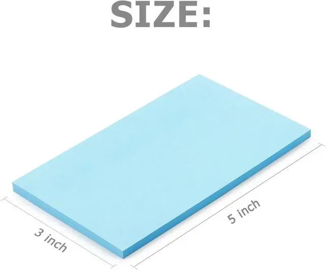 Alt view image 2 of 7 - Sticky Notes 3x5 in, Bright Colors, 8 Pads, 50 Sheets/Pad Total 400 Sheets | Large-sized Self-adhesive Notepad