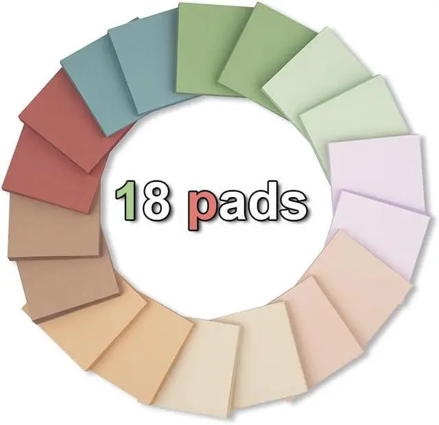 Alt view image 2 of 7 - (18 Pack) Pop Up Sticky Notes Refill,Vintage 3x3 in Accordion Stickies | Office School Memo Note Pads,Post on Windows Doors,Foldable,Easy to Write on, Super Sticking Power
