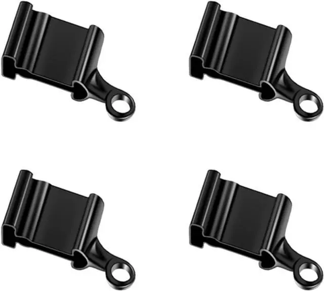 Main image of Flexible Bendable Curtain Track End Caps, Set of 4 Curved Siding Ceiling Wall Mount Black Curtain Rail Ends Stops