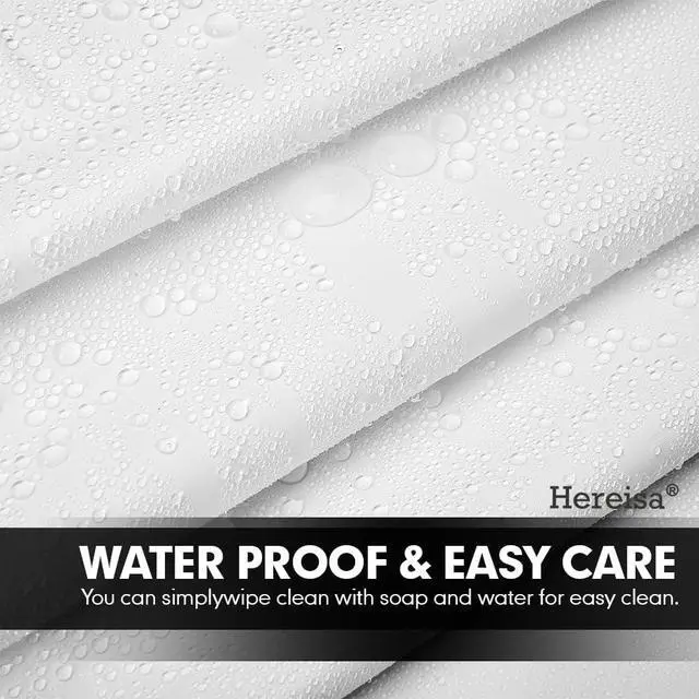 Alt view image 3 of 7 - White Shower Curtain Liner, 72" x 72" White Bathroom Shower Showroom Curtain Liner with Rustproof Metal Gromments and Weighted Magnet