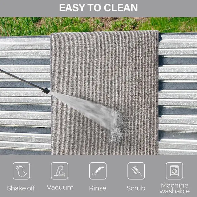 Alt view image 7 of 7 - GRANNY SAYS Front Door Mat Indoor Entrance, Indoor Doormat Non Slip Washable, Low Profile Outdoor Welcome Mat, 32" x 20" Resist Dirt Absorbent Entryway Doormat for Floor, Grey