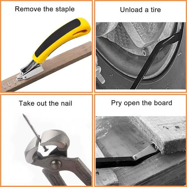 Alt view image 5 of 7 - 3Pcs Heavy Duty Upholstery and Construction Staple Remover with Tack Puller Tool, Nail Puller, Carpet Remover, for Removing All Kinds of Staples