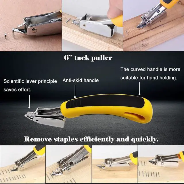 Alt view image 3 of 7 - 3Pcs Heavy Duty Upholstery and Construction Staple Remover with Tack Puller Tool, Nail Puller, Carpet Remover, for Removing All Kinds of Staples