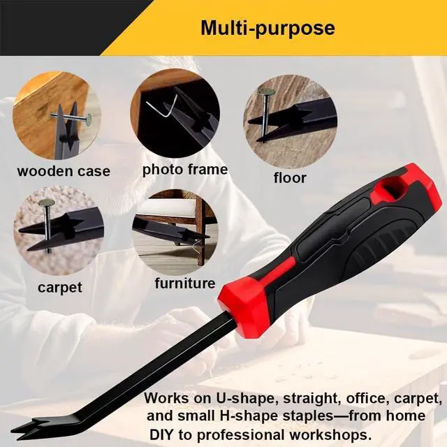 Alt view image 2 of 7 - Staple Remover,Heavy Duty Staple Remover,Upholstery Stapler Puller Lifter Tool for Carpet,Wood,Hardwood Floors,Construction,Furniture