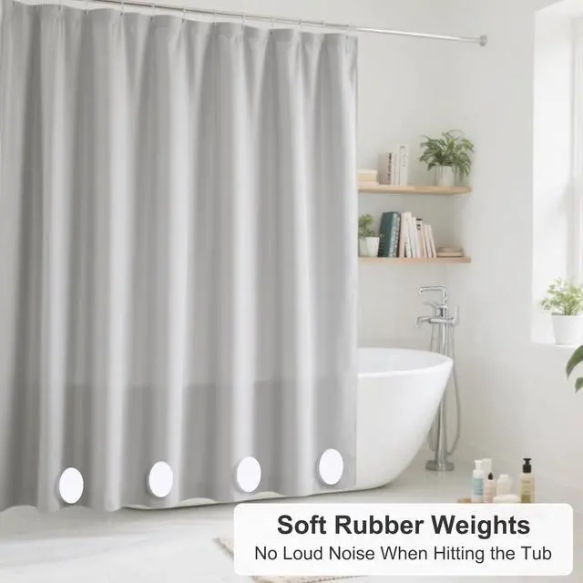 Alt view image 5 of 6 - Magnetic Shower Curtain Weights, Rubber Coated Shower Liner Weights | Rubber Coated Magnets Keep Shower Liners In Place, Reduce Blowing And Clinging, With Quiet Scratch Protection