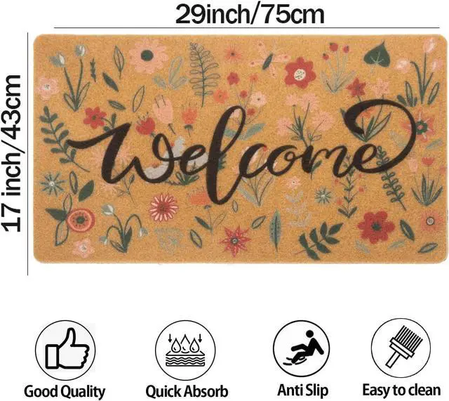 Alt view image 3 of 7 - FGSS Summer Spring Doormat Welcome-Door-Mats Holiday-Doormats 17X29 Inch