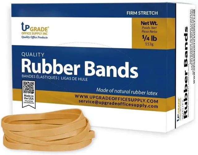 Alt view image 3 of 6 - Upgrade Office Supply Rubber Bands, Size 64, 3-1/2 x 1/4 in, 1/4 lb Box USA
