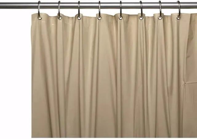 Main image of Dependable Industries inc. Essentials Magnetized Vinyl Shower Curtain Liner Linen 70" x 72"