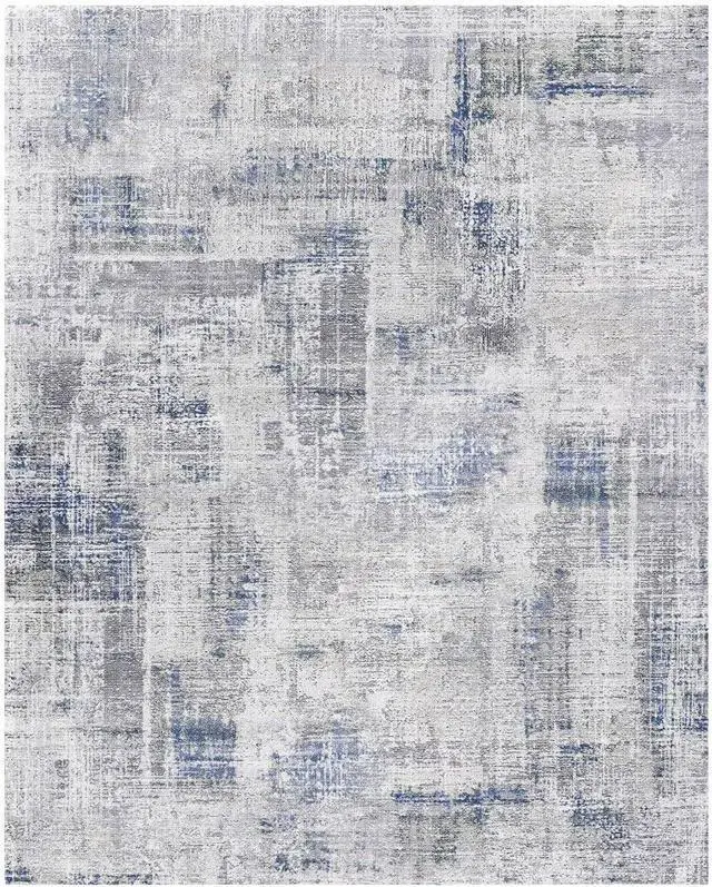 Alt view image 6 of 6 - Eleisa Modern Abstract 2x3 Entryway Rug, Grey & Light Blue, Non-Slip Washable Indoor Door Mat, Low Pile Small Rugs for Entryway, Bedroom, Kitchen and Bathroom