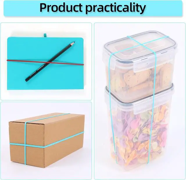 Alt view image 6 of 7 - KJAHLAL Large Heavy Duty Rubber Bands - 120 Pcs, 7x1/8 Inches, Assorted Colors, Office & Home Use