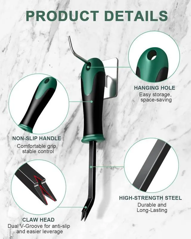 Alt view image 4 of 7 - Heavy Duty Staple Remover, Upholstery Staple Puller Lifter Tool for Carpet, Hardwood Floors, Furniture, Construction | COMBATCH