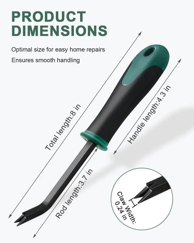 Alt view image 2 of 7 - Heavy Duty Staple Remover, Upholstery Staple Puller Lifter Tool for Carpet, Hardwood Floors, Furniture, Construction | COMBATCH