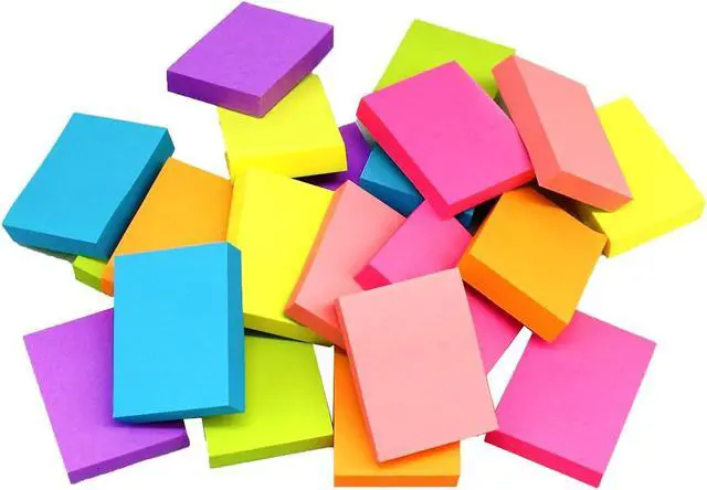Alt view image 6 of 6 - Mini Sticky Notes 1.5x2 Inches, Bright Colors Self-Stick Pads | 24 Pack, 75 Sheets/Pad,1800 Sheets