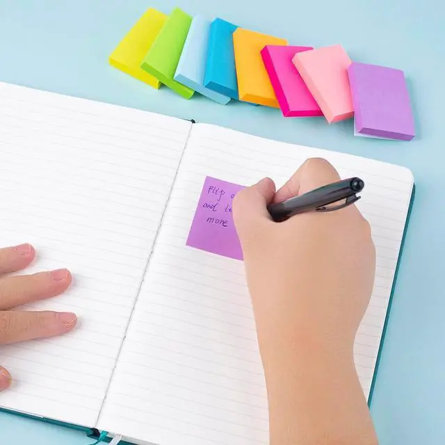 Alt view image 5 of 6 - Mini Sticky Notes 1.5x2 Inches, Bright Colors Self-Stick Pads | 24 Pack, 75 Sheets/Pad,1800 Sheets