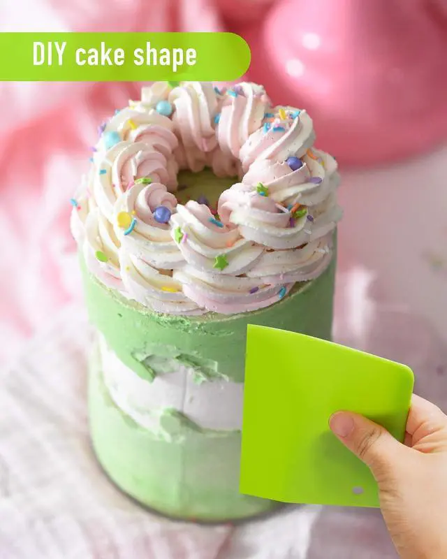 Alt view image 4 of 7 - (2PCS) Dough Scraper Bowl Scraper Food safe Plastic Dough Cutter Flexible Plastic Scraper Practical Bench Scraper Multipurpose Food Scrappers for Bread Dough Cake Fondant Icing