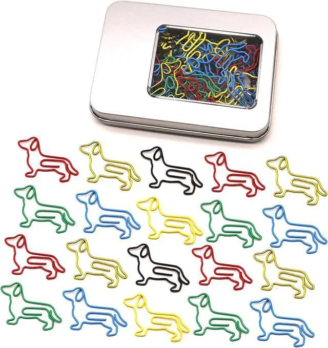 Main image of 50 Pcs Cute Dachshund Dog Paper Clips, Dachshund Gifts for Women | Dachshund Office Supplies for Planners, Notebooks, Coworkers and Teachers