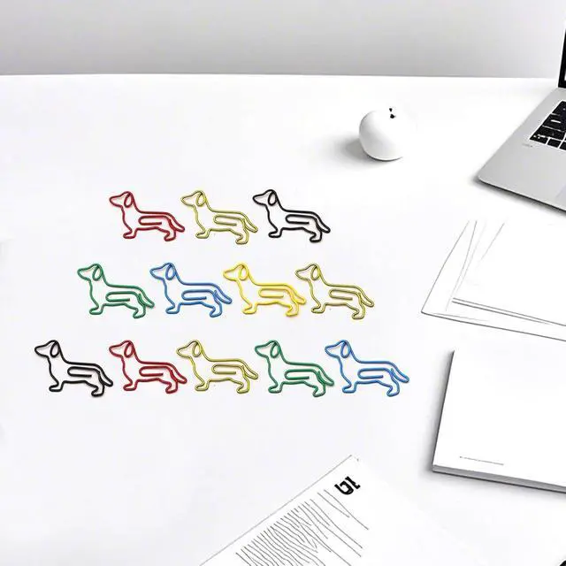 Alt view image 4 of 5 - 50 Pcs Cute Dachshund Dog Paper Clips, Dachshund Gifts for Women | Dachshund Office Supplies for Planners, Notebooks, Coworkers and Teachers