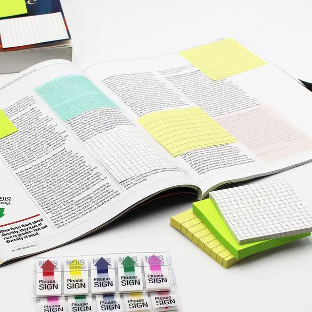 Alt view image 7 of 7 - Lined Sticky Notes, 3x3 Inch, 600 Sheets Self-Stick Notes, Easy to Post for School, Office, Notebook, Pastel Yellow Color, 100 Sheets/Pad