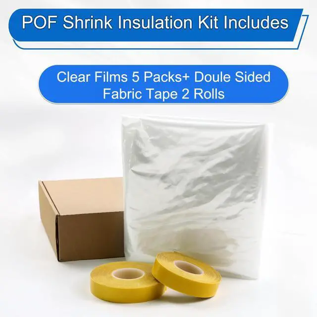 Alt view image 3 of 7 - Thermal Shrink Window Insulation Film Kit 5 Pack (47"x315") Heavy-Duty, Custom-Cut to Size | Blocks Drafts, Saves Energy | Easy DIY Install & Remove with Tape | Fits Home, Office, RV