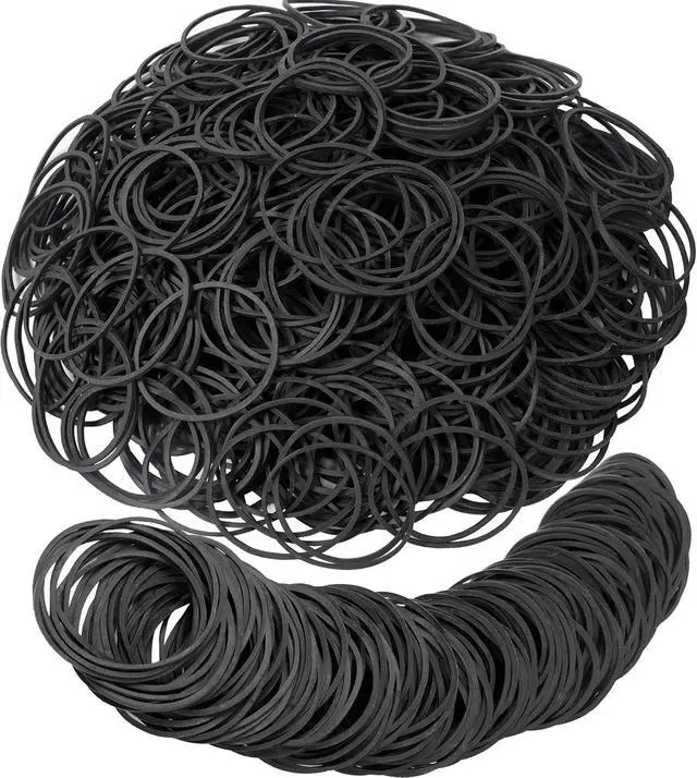 Alt view image 2 of 6 - Rubber Bands Size16 Elastic Rubber Band #16 Black 500Pcs rubber bands office supplies File Folders Litter Box (Black)
