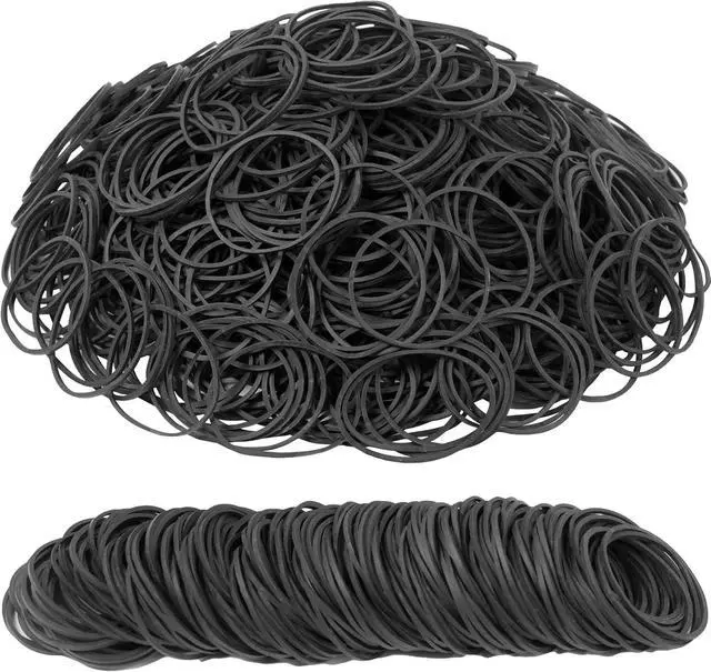 Alt view image 3 of 6 - Rubber Bands Size16 Elastic Rubber Band #16 Black 500Pcs rubber bands office supplies File Folders Litter Box (Black)