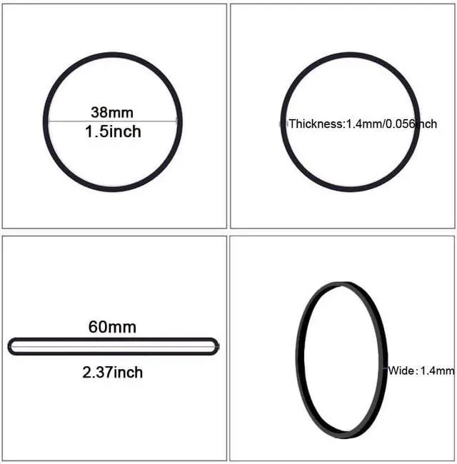 Alt view image 4 of 6 - Rubber Bands Size16 Elastic Rubber Band #16 Black 500Pcs rubber bands office supplies File Folders Litter Box (Black)