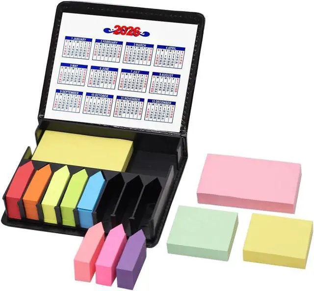 Alt view image 5 of 7 - Sticky Notes Tabs for Page Markers, Colored Book Tabs for Annotating Books, 2000 Pieces Arrow Index Page Flags with PU Box (300g)
