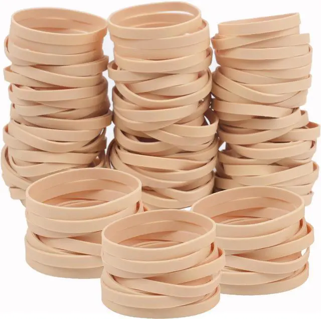 Main image of YOUOWO Rubber Bands Size #64 Beige 80pcs Elastic Rubber Bands for Office Supplies home school