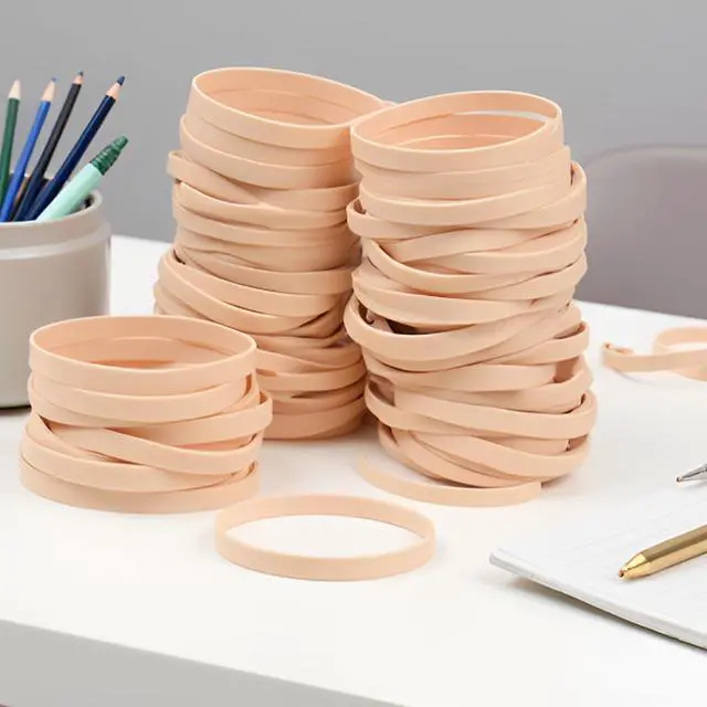 Alt view image 6 of 7 - YOUOWO Rubber Bands Size #64 Beige 80pcs Elastic Rubber Bands for Office Supplies home school