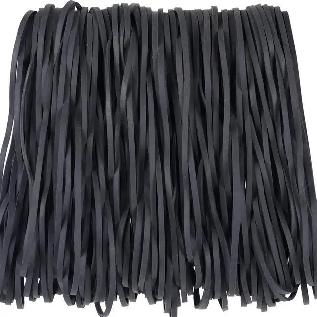 Alt view image 3 of 6 - Rubber Bands Size 117B Black 140 Pcs, Heavy Duty Big Large Elastic Bands | for Office Supplies File Folders Box for Trash Cans Trash Can Bands Fits 8-33 Gallon 7in