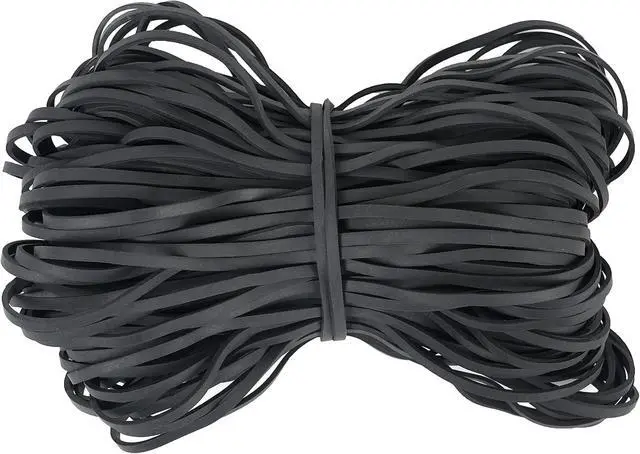 Alt view image 6 of 6 - Rubber Bands Size 117B Black 140 Pcs, Heavy Duty Big Large Elastic Bands | for Office Supplies File Folders Box for Trash Cans Trash Can Bands Fits 8-33 Gallon 7in