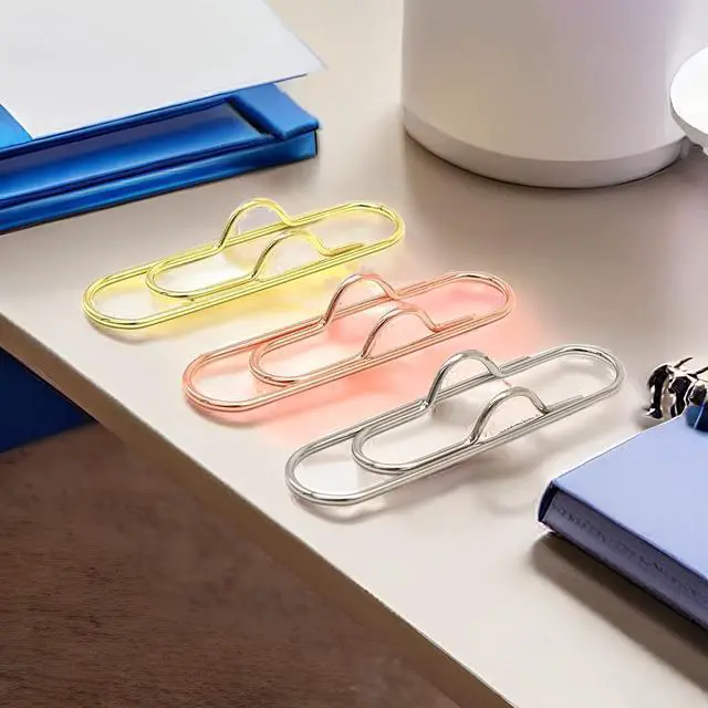 Alt view image 2 of 7 - 12-Pack Metal Pen Clips, Paperclip Pen Holders for Notebook | Metal Pen Clips for Notebooks, Secure Pen Holder for Planners and Journals, Fits Pens Under 0.5 Inch Thick