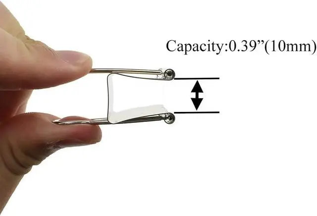 Alt view image 2 of 6 - HAHIYO Binder Clips Paper Clamps Spring Steel Sturdy Medium 1.26 inches Width 0.39 Inch Capacity No Sharp Edges Heavy Duty Tight Grip Reusable Silver Metal Bright Finish for Home Office School 13 Pack