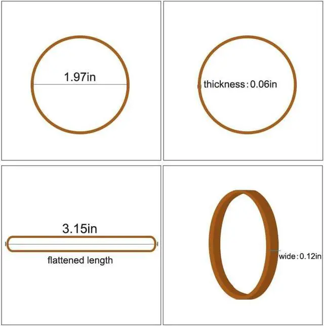 Alt view image 3 of 7 - Rubber Bands Size#33 Natural rubber band 210pcs 0.4bl,Rubber Bands Office Supplies ((3-1/2 x 1/8 Inch)