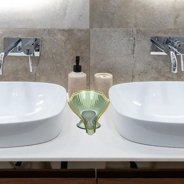 Alt view image 5 of 7 - Kichvoe Self Draining Soap Holder Decorative Soap Dish with Drainage Bathroom Tray for Sink Kitchen Counter Jewelry Dish 6.29 X 3.74 X 2.95 in