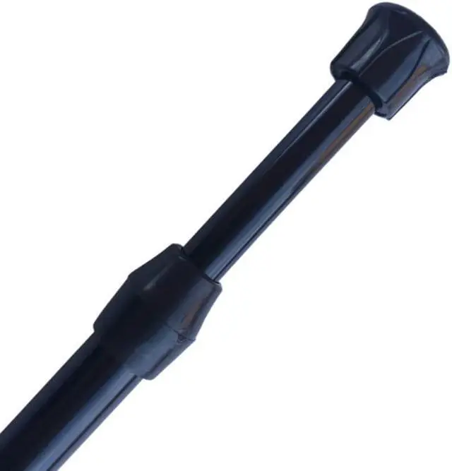 Alt view image 3 of 7 - Tension Curtain Rod for Window Cupboard Closet, Black Extendable Adjustable 15.7-28 inch Short Spring Tension Rods for Bathroom Bars Wardrobe DIY Projects (2 Pack)