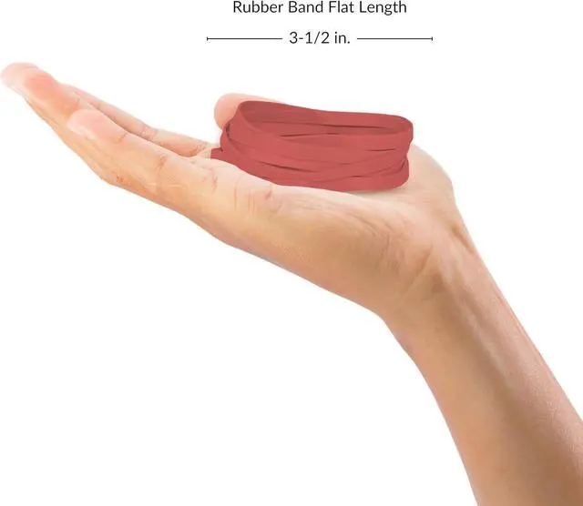 Alt view image 4 of 7 - Upgrade Office Supply Rubber Bands, Size 64, Red, 3 1/2 x 1/4 in, 1/4 lb Bag, 80 Count, USA