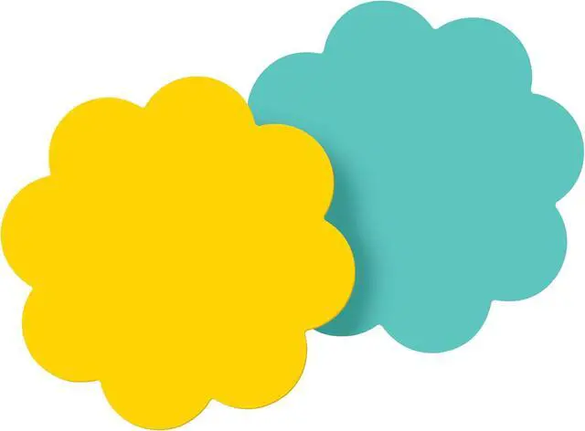 Alt view image 2 of 6 - Post-it Notes, Daisy Shape, Assorted Colors, 2.6x2.6 in, 2 Pads, 75 Sheets/Pad (7350-DSY)