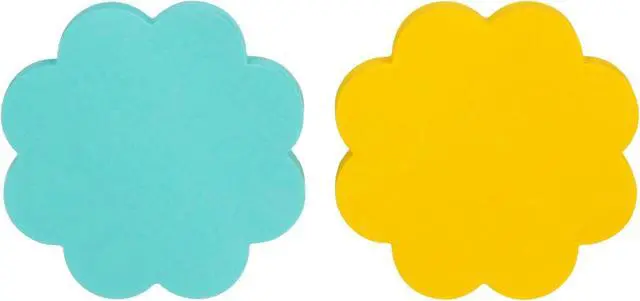 Alt view image 6 of 6 - Post-it Notes, Daisy Shape, Assorted Colors, 2.6x2.6 in, 2 Pads, 75 Sheets/Pad (7350-DSY)