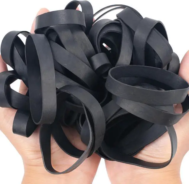 Alt view image 3 of 6 - AMUU Rubber Bands Size 84 Tactical Rubber Bands Black 50Pcs | Heavy Duty Small Wide Thick Elastics Bands for Office Supplies File (3-1/2" x 1/2'')