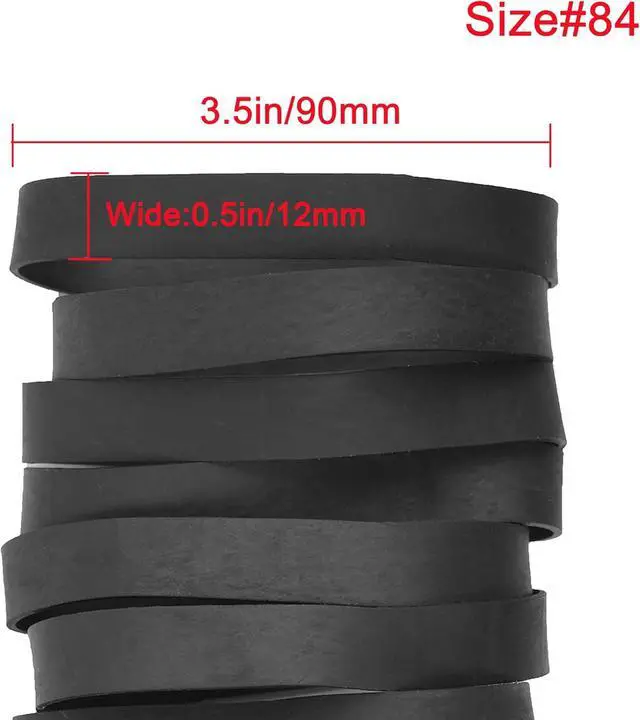 Alt view image 4 of 6 - AMUU Rubber Bands Size 84 Tactical Rubber Bands Black 50Pcs | Heavy Duty Small Wide Thick Elastics Bands for Office Supplies File (3-1/2" x 1/2'')