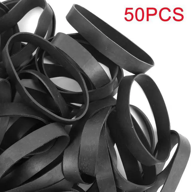 Alt view image 5 of 6 - AMUU Rubber Bands Size 84 Tactical Rubber Bands Black 50Pcs | Heavy Duty Small Wide Thick Elastics Bands for Office Supplies File (3-1/2" x 1/2'')