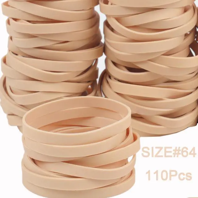 Alt view image 3 of 6 - AMUU Rubber Bands Size #64 about 0.5 lb 110pcs Tactical Rubber Bands for Office Supplies School Home Elastic Bands