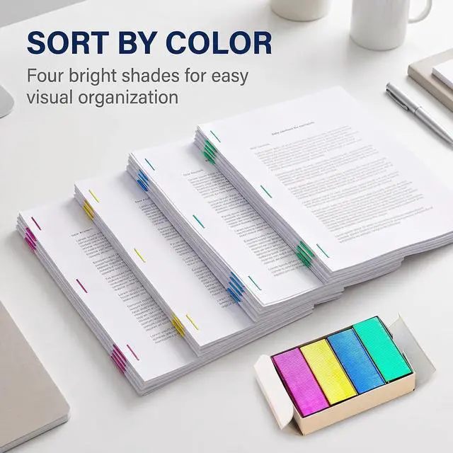 Alt view image 3 of 7 - 800Pcs Mini Color Staples DIY Shop Stapler Refills Standard Book Staples Mini Color Office (24/6mm), Staplers and Punches