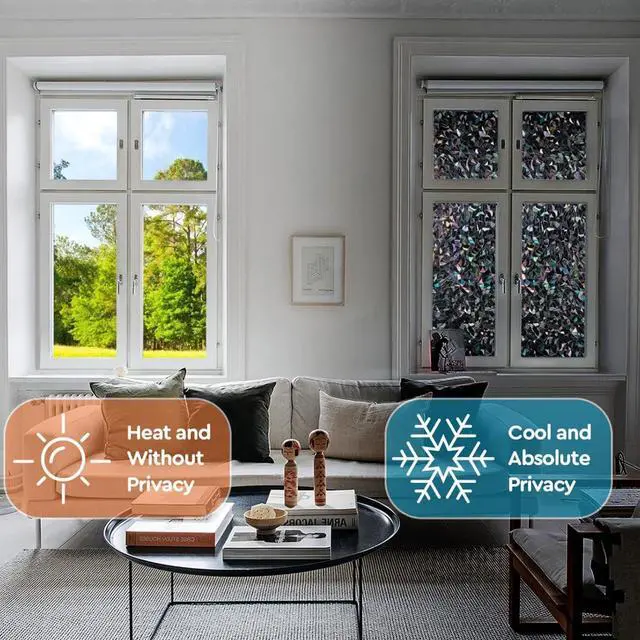 Alt view image 6 of 7 - Finnez Blackout Window Film, Stained Glass Rainbow, Black, 17.5" x 78.7" | Decorative Privacy Film, Removable Static Cling, UV Block & Heat Control, Room Darkening Window Tint for Home Bathroom