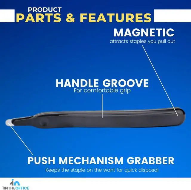 Alt view image 3 of 7 - 1InTheOffice Staple Remover Tool, Magnetic Staple Remover Stick, Easy Staple Puller Stick, "3 Pack "